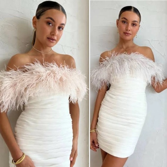 NWT Rachel Gilbert Zion Mini Pleated Dress- Ivory Size 4 US - Picture 11 of 16